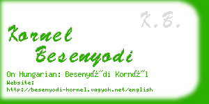 kornel besenyodi business card